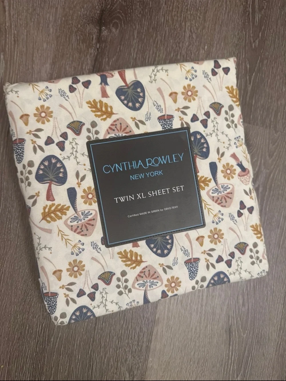 Cynthia Rowley mushrooms fall Twin XL Sheet Set